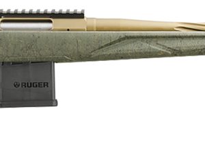 Ruger 46936 American Predator Gen II Full Size 350 Legend 5+1 22" Burnt Bronze Cerakote Threaded Barrel, Picatinny Rail Steel Receiver, Green Splatter Adjustable Synthetic Stock