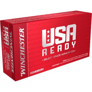 Winchester USA Ready Pistol Ammo 40 S&W 165 gr. FMJ Flat Nose 50 rd.