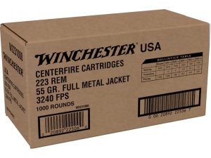 Winchester USA Ready Rifle Ammo 223 Rem. 55 gr. FMJ 1000 rd.