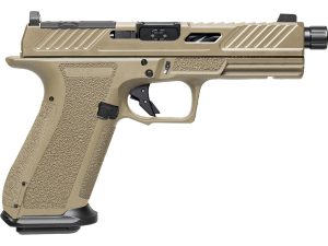 Shadow Systems DR920 Elite Slide Optic Pistol 9mm FDE Frame 4.99 in. Threaded Barrel Black 17 rd
