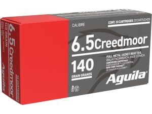 Aguila Rifle Ammo 6.5 Creedmoor 140 gr. FMJBT 20 rd.
