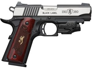 Browning 1911-380 Black Label Pistol 380 ACP 3.625 in. Black 8 rd. Crimson Trace
