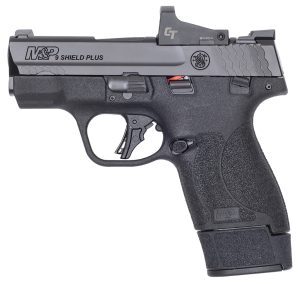 Smith & Wesson 14398 M&P9 Shield Plus 9mm Luger 10+1/15+1 3.10" Stainless Black Armornite Barrel/Slide Black Slim Textured Grip