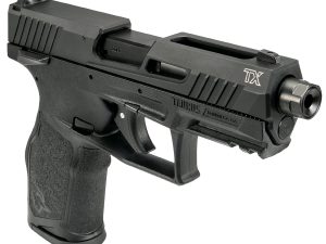 Taurus 1-2TX22141-5XMAG TX22  Full Size Frame 22 LR 22+1 4.10" Black Threaded Barrel, Black Anodized Serrated Slide, Black Polymer Frame w/Picatinny Rail, Ergonomic Grip, 5 Mags