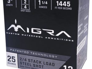 Migra Ammunitions M12SS24 Staxd  12Gauge 3" 1 1/4oz 2/4 Shot 25 Per Box/10 Case