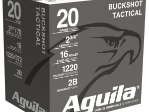 Aguila 1C2002BA Buckshot  20Gauge 2.75" 1oz 2Buck Shot 25 Per Box/10 Case