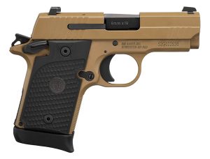 Sig Sauer 9389ESCPNAMBI P938 Micro-Compact Emperor Scorpion 9mm Luger 3.50" 6+1 & 7+1 Flat Dark Earth PVD Flat Dark Earth Stainless Steel Black Hogue G10 Piranha Grip