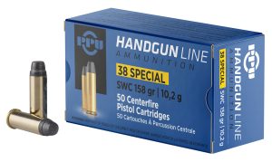 PPU PPH38SS Handgun  38Special 158gr Semi Wadcutter 50 Per Box/10 Case
