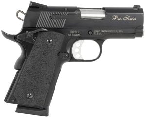 Smith & Wesson 178020 PC 1911 Pro Sub-Compact Frame 45 ACP 7+1, 3" Stainless Steel Barrel, Black Serrated Carbon Steel Slide, Black Aluminum Frame w/Beavertail, Black Stippled Grip