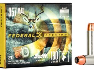 Federal P357SA Premium  357Mag 180gr Swift A Frame 20 Per Box/10 Case