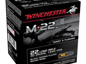 Winchester M-22 Pistol Ammo 22 LR 40 gr. Round Nose 500 rd.