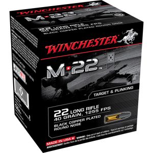Winchester M-22 Pistol Ammo 22 LR 40 gr. Round Nose 500 rd.