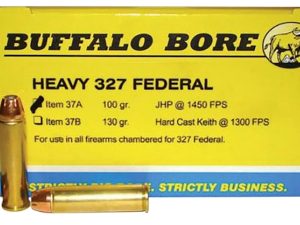 Buffalo Bore Ammunition 37A20 Heavy Strictly Business 327Federal Mag 100gr Jacket Hollow Point 20 Per Box/12 Case