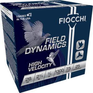 FIOCCHI 28GA 2.75" 3/4OZ #7.5 - 1300FPS 25RD 10BX/CS