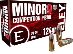 ELEY MINOR 9 COMPETITION 9MM - 124GR FMJ 50RD 20BX/CS