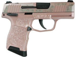 Sig Sauer Exclusive "Rose Gold N Roses" P365-380 Handgun 380 Auto 10rd Magazine 3.1" Barrel Black Manual Safety