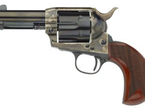 Taylors & Company 555132 1873 Cattleman 357 Mag Caliber with 3.50" Blued Finish Barrel, 6rd Capacity Blued Finish Cylinder, Color Case Hardened Finish Steel Frame & Checkered Birdshead Walnut Grip