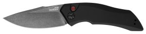 Kershaw 7100BW Launch 1 3.40" Folding Drop Point Plain Black Oxide Blackwash CPM 154 SS, Blade Black Aluminum Handle