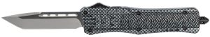 CobraTec Knives MCFCTK1MTNS CTK-1  Medium 3" OTF Tanto Plain D2 Steel Blade/Carbon Fiber Aluminum Handle Features Glass Breaker Includes Pocket Clip