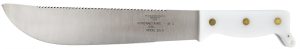 Case 12019 Astronaut M-1 Commemorative 11.75" Fixed Machete Plain/Saw As-Ground High Carbon Steel Blade/Smooth White Synthetic Handle