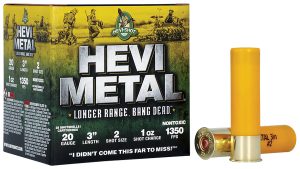 HEVI-Metal HS39002 HEVI-Metal Longer Range 20Gauge 3" 1oz 2Shot 25 Per Box/10 Case