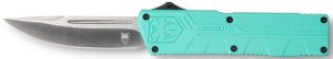 CobraTec Knives TFCTLWDNS Lightweight  3.25" OTF Drop Point Plain D2 Steel Blade/Tiffany Blue Aluminum Handle Includes Pocket Clip