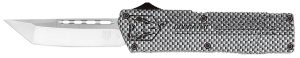 CobraTec Knives CFCTLWTNS Lightweight  3.25" OTF Tanto Plain D2 Steel Blade/Carbon Fiber Aluminum Handle Includes Pocket Clip