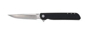 CRKT 3810 LCK +  Large 3.62" Folding Drop Point Plain Satin 8Cr13MoV SS Blade/ Black GRN Handle Includes Pocket Clip