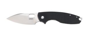 CRKT 5317 Pilar III 2.97" Folding Spear Point Plain Satin 8Cr13MoV SS Blade/ G10 Black/SS Handle Includes Pocket Clip