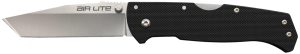 Cold Steel CS26WT Air Lite 3.50" Folding Tanto Plain AUS-10A SS Blade/Black G10 Handle Includes Pocket Clip