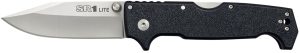 Cold Steel CS62K1 SR1 Lite 4" Folding Clip Point Plain 8Cr13MoV SS Blade/Black Griv-Ex Handle Includes Pocket Clip
