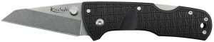 Cold Steel CS20KPL Kiridashi  2.50" Folding Sheepsfoot Plain 4116 Stainless Steel Blade/Black Griv-Ex Handle Includes Pocket Clip