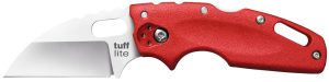 Cold Steel CS20LTR Tuff Lite  2.50" Folding Clip Point Plain AUS-8A SS Blade/Red Griv-Ex Handle Includes Pocket Clip