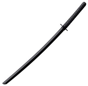 Cold Steel CS92BKKC Bokken Training Sword 30" Fixed Plain Black Polypropylene Blade 11.50" Black Imitation Cord Wrap Polypropylene Handle