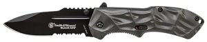 Smith & Wesson Knives SWBLOP3CP Black Ops  3.40" Folding Tanto Plain 4034 SS Blade Aluminum Handle Includes Pocket Clip