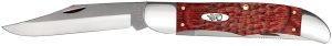Case 00189 Hunter  4.10" Folding Clip/Skinner Plain As-Ground Tru-Sharp SS Blade/Jigged Rosewood Handle