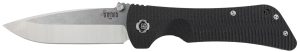 Southern Grind SG03030001 Bad Monkey  4" Folding Drop Point Plain Satin 14C28N Steel Blade, 5.25" Black G10 Handle, Includes Pocket Clip