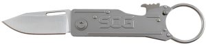 S.O.G SOG-KT1001-C KeyTron  1.80" Folding Plain Clip Point Grey 5Cr13MoV SS Blade/ Grey Stainless Steel Handle