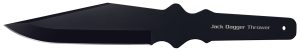 Cold Steel CS80TJDZ Jack Dagger Thrower 7.50" Fixed Plain Clip Point Black 1050 High Carbon
