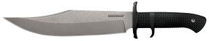 Cold Steel CS39LSWBA Marauder  9" Fixed Bowie Plain Stone Washed AUS-8A SS Blade/Black Kray-Ex Handle Includes Sheath