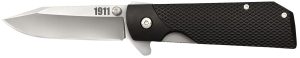 Cold Steel CS20NPJAAZ 1911  3" Folding Clip Point Plain 4034 SS Blade Black Textured Griv-Ex Handle Includes Pocket Clip