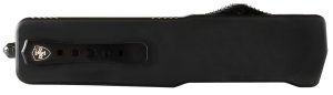 Templar Knife LZBR121 Premium Weighted  Large 3.55" OTF Dagger Plain Black Oxide Stonewashed D2 Steel Blade, 5.25" Black Aluminum/Rubber Handle