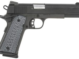 Taylors & Company 230058 1911 Tactical Full Size 9mm Luger 8+1, 5" Stainless Steel Barrel, Black Parkerized Serrated Slide, Black Parkerized Steel Frame w/Beavertail, Black/Gray G10 Grip