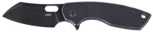 CRKT 5315KS Pilar  Large 2.67" Folding Plain Black Stonewashed 8Cr13MoV SS Blade/Black Stainless Steel Handle Includes Pocket Clip
