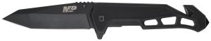 Smith & Wesson Knives 1160826 M&P Body Guard Folding Plain Black 8Cr13MoV SS Blade 5.26" Black Steel/G10 Handle Includes Pocket Clip