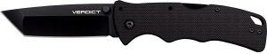 Cold Steel CSFLC3T10A Verdict  3" Folding Tanto Plain Black Matte AUS-10A SS Blade/Black G10 Handle Includes Belt Clip