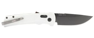 S.O.G SOG11181041 Flash AT 3.45" Folding Straight Back Plain TiNi Cryo D2 Steel Blade, Concrete Gray Textured GRN Handle
