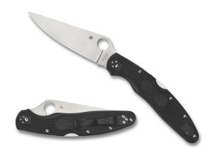 Spyderco C07PBK4 Police 4 Lightweight 4.39" Folding Plain Satin VG-10 SS Blade/Black Textured FRN Handle Includes Pocket Clip