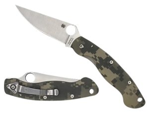Spyderco C36GPCMO Military  4" Folding Clip Point Plain Stonewashed CPM S30V SS Blade/ Digital Camo G10 Handle Includes Pocket Clip