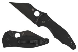 Spyderco C85GPBBK2 Yojimbo 2  3.20" Folding Wharncliffe Plain Black DLC CPM S30V SS Blade/Black Textured G10 Handle Includes Pocket Clip